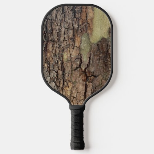 Rustic tree bark outdoor natural pattern  pickleball paddle