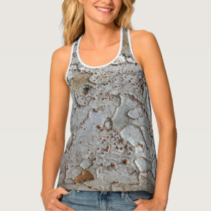 Rustic Tree Bark Photo Earth Tone Pattern Nature Tank Top