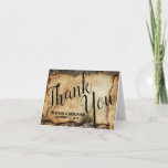 Rustic Tree Bark Vintage Parchment Paper Wedding Card