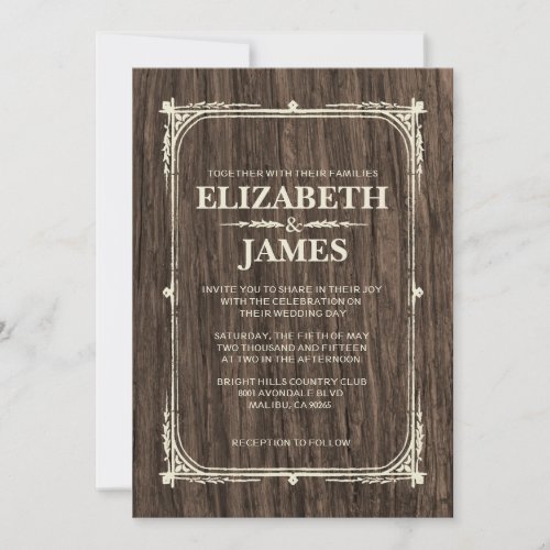 Rustic Tree Bark Wedding Invitations