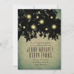 Rustic Tree Branches Glowing Lights Wedding Invitation at Zazzle