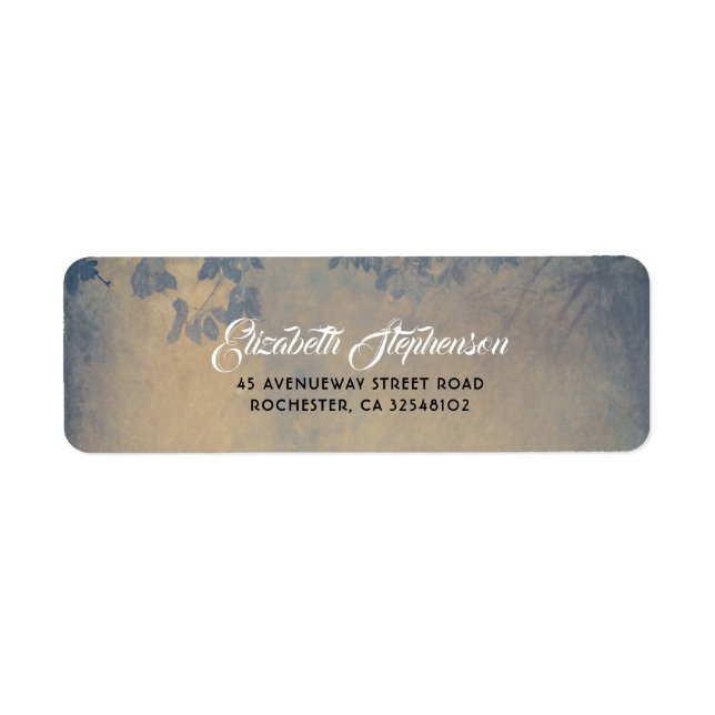Rustic Tree Branches Summer Night Label (Front)