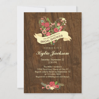 Rustic Tree Bridal Shower Invitation