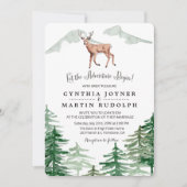 Rustic Tree Deer Wedding Invitation (Front)