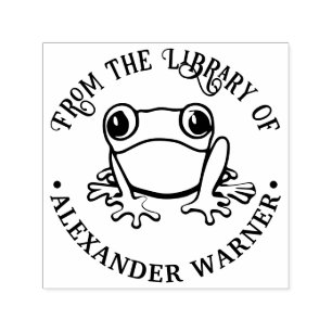 Rustic Tree Frog #3 Amphibian Library Book Name Self-inking Stamp