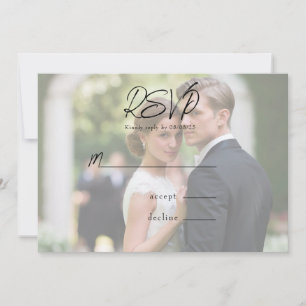 Rustic Tree Heart Photo Wedding Rsvp Cards