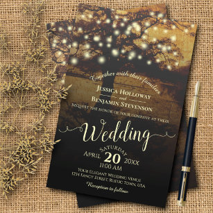 Faux Deckle Edge Paper Wedding Invitation Template, Zazzle