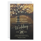 Rustic Tree & Lights BUDGET Wedding Invitation