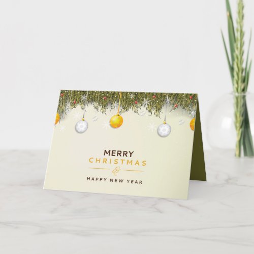 Rustic Tree Merry Christmas Quote Card