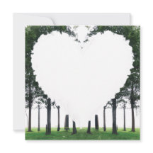 Rustic Tree Of Life Heart blank note card