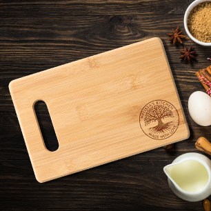 Rustic Tree of Life Kitchen Charcuterie Engraved Cutting Board