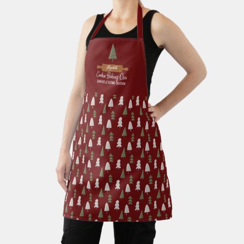 Rustic Tree Red Holiday Baking Apron