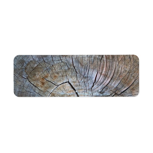 Rustic Tree ring pattern  Label (Front)