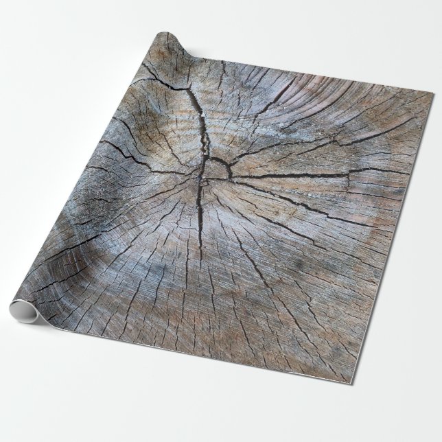 Rustic Tree ring pattern  Wrapping Paper (Unrolled)