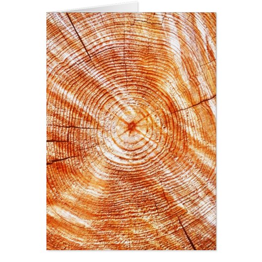 Rustic Tree Rings Wood Design Gifts Cards (Front)