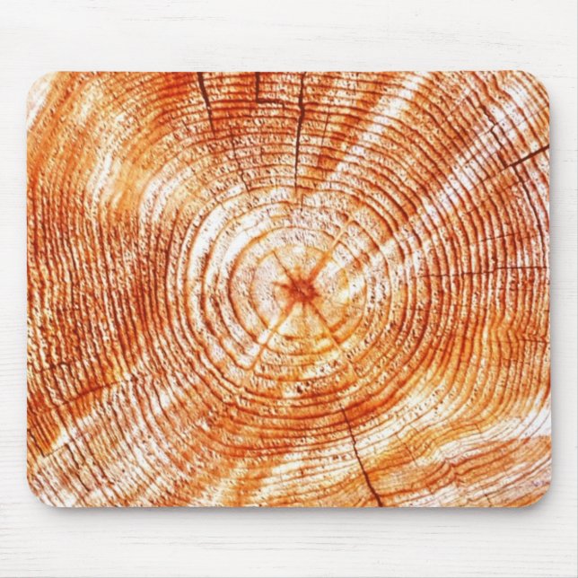 Rustic Tree Rings Wood Design Gifts Mouse Pad (Front)