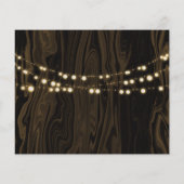 Rustic Tree & String Lights Photo Save the Date (Back)