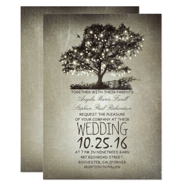 Tree Wedding Invitations Rustic Wedding Invitations