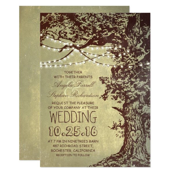 Tree Wedding Invitations Rustic Wedding Invitations