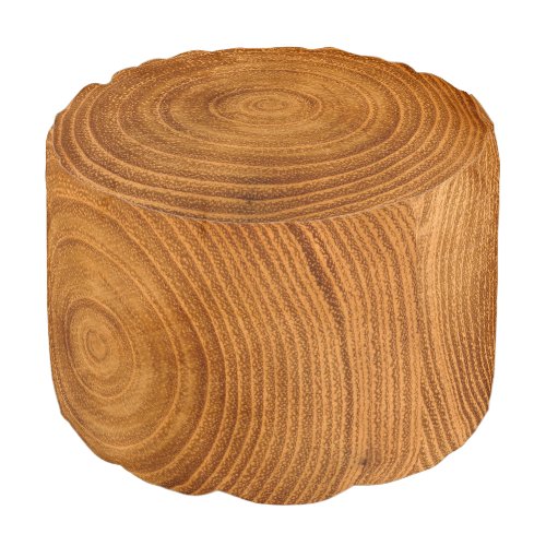 Rustic Tree Trunk Annual Rings Pouf