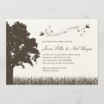 Rustic Tree Wedding Invitation