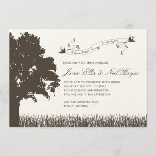 Rustic Tree Wedding Invitation