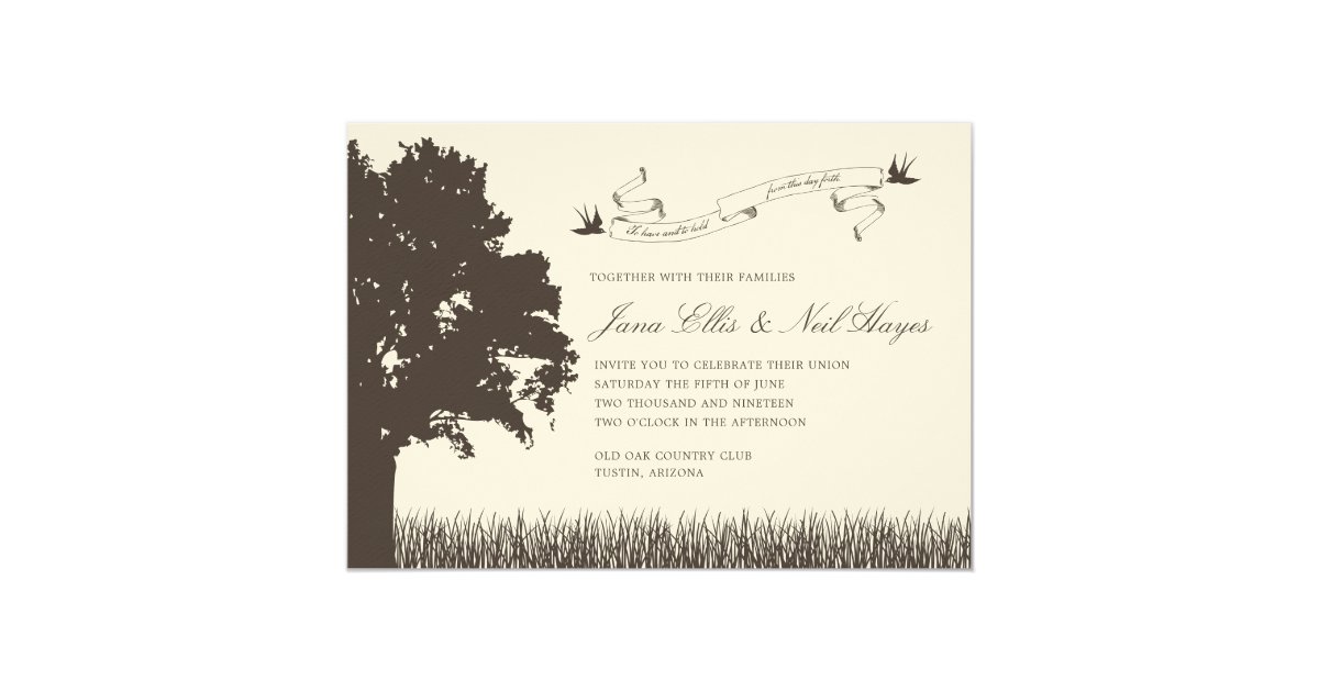 Rustic Tree Wedding Invitation | Zazzle.com