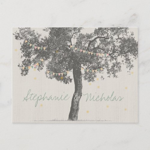 Rustic Tree Wedding Save the Date Cards