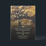 Rustic Tree with Lights Wedding Vow Renewal Invitation<br><div class="desc">This beautiful wedding vow renewal invitation features a design with a rustic feel. The image shows an autumn tree at dusk or sunset covered with strings of lights. Designed to look as if it is printed on vintage parchment paper. The wording reads "We Still Do" and is written in elegant...</div>