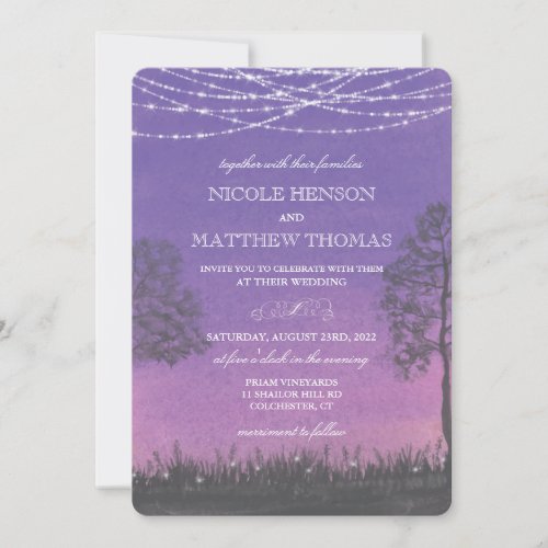Rustic Tree Woodland Wedding Invitation
