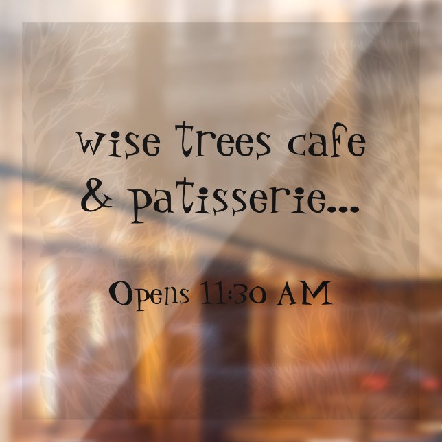 Rustic Trees Nature Removable Vinyl Window Cling (Sheet 2)