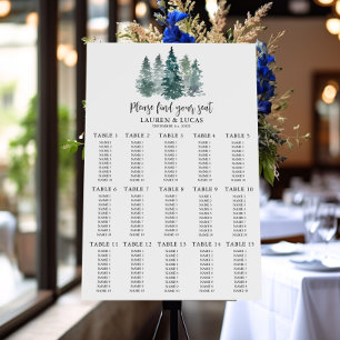 Rustic Trees Woodland Forest Winter Wedding Foam Board