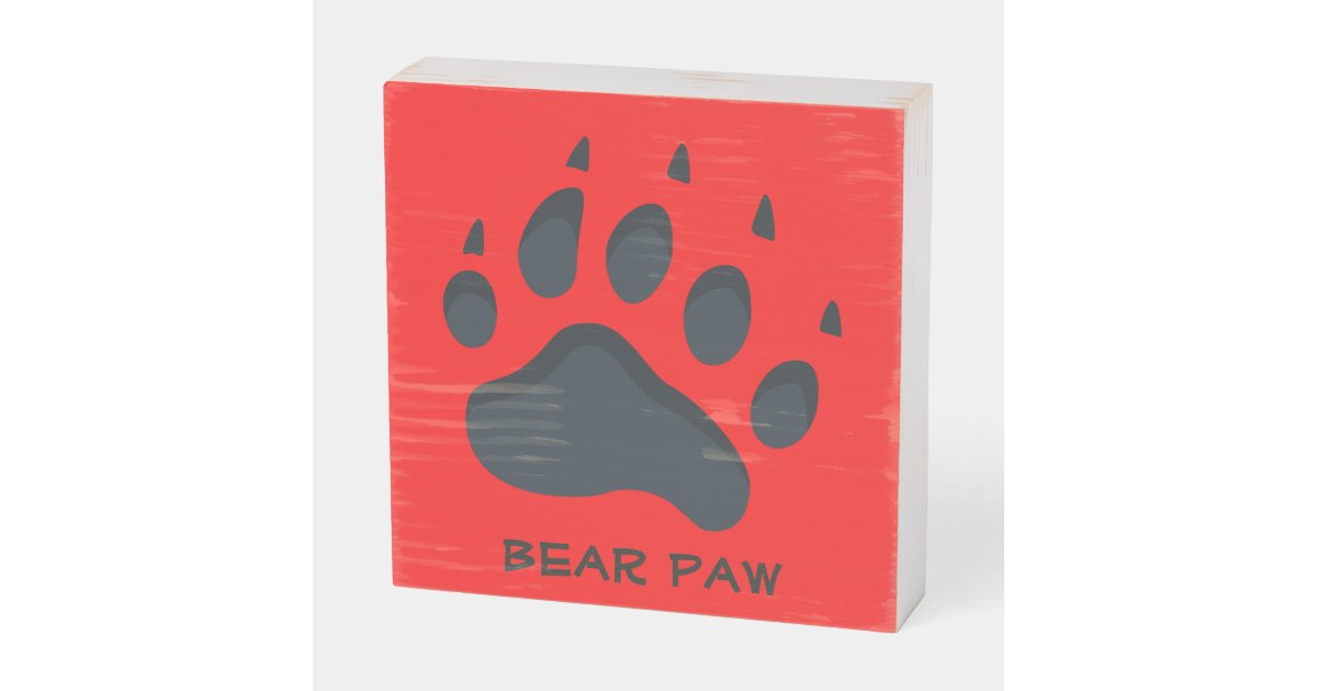 red bear paw print