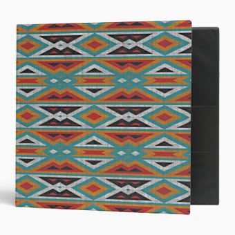Rustic Tribe Mosaic Native American Indian Pattern Binder | Zazzle