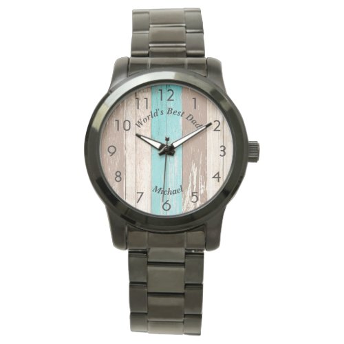 Rustic Tricolor Driftwood Personalized  Watch