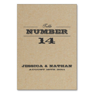 Rustic Trophy Gray Table Card