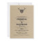 Rustic Trophy Gray Wedding Invitation