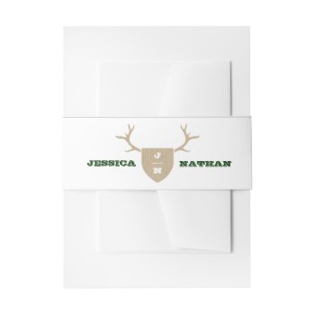 Rustic Trophy Green Belly Band by envelopmentswedding at Zazzle