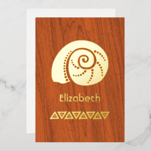 Rustic Tropical Bridal Shower Foil Invitation