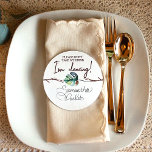 Rustic Tropical Brown, Green Place Card Name Tag Round Paper Coaster<br><div class="desc">Paper coaster with rustic monstera leaf is versatile for rustic brown and green wedding colors. This coaster is not only a "Please don't take my drink. I'm dancing!" sign to cover your drink, but it's also a place card to write your guests' names. Looks beautiful on the dinner tables as...</div>