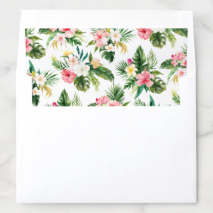 Rustic Tropical Leaves Floral Envelope Liner