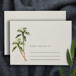 Rustic Tropical Palm Tree Beach Sand Address Envelope<br><div class="desc">For any further customisation or any other matching items,  please feel free to contact me at yellowfebstudio@gmail.com</div>