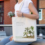 Rustic Tropical Palm Trees Beach Sand Wedding Tote Bag<br><div class="desc">For any further customisation or any other matching items,  please feel free to contact me at yellowfebstudio@gmail.com</div>