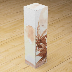Rustic Tropical Palms Wine Box