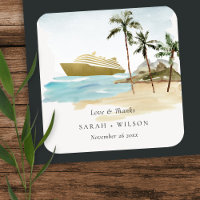 Rustic Tropical Seascape Beach Cruise Palm Wedding