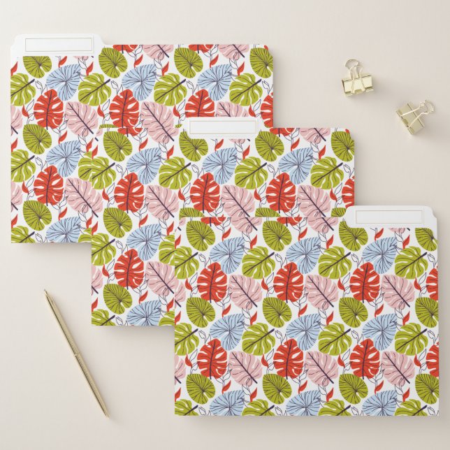 Rustic Tropical Summer Foliage Garden File Folder (Set)