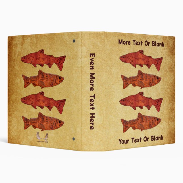Rustic Trout 3 Ring Binder (Background)