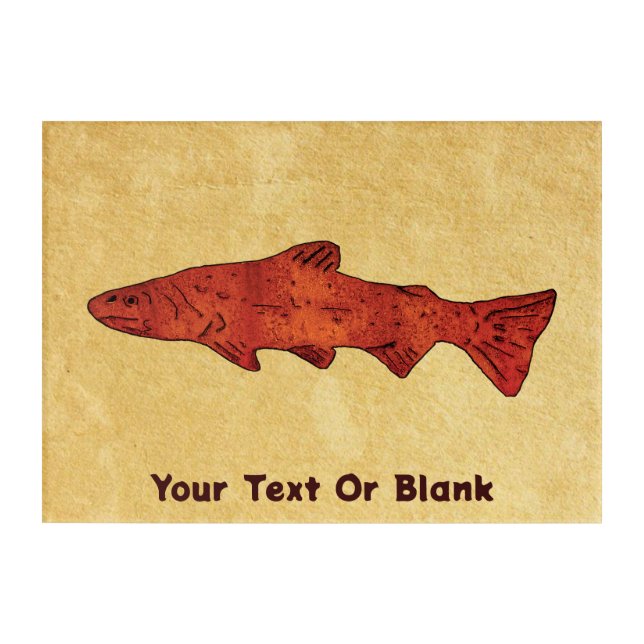 Rustic Trout Acrylic Print (Front)