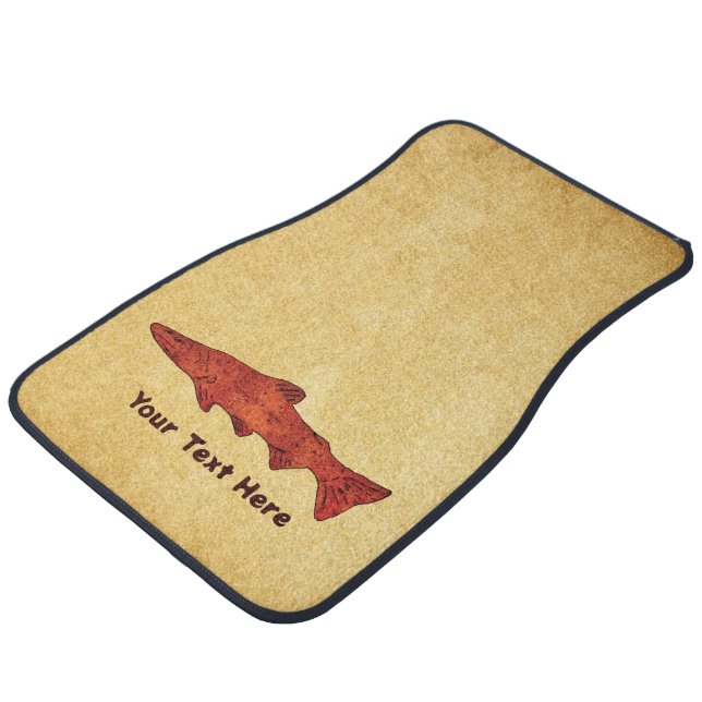 Rustic Trout Car Floor Mat (Angled)