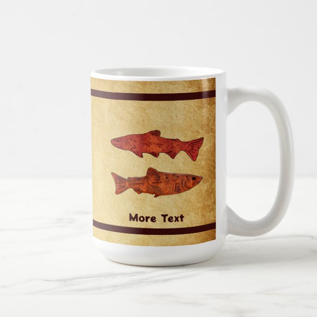 Rustic Trout Coffee Mug (Right)